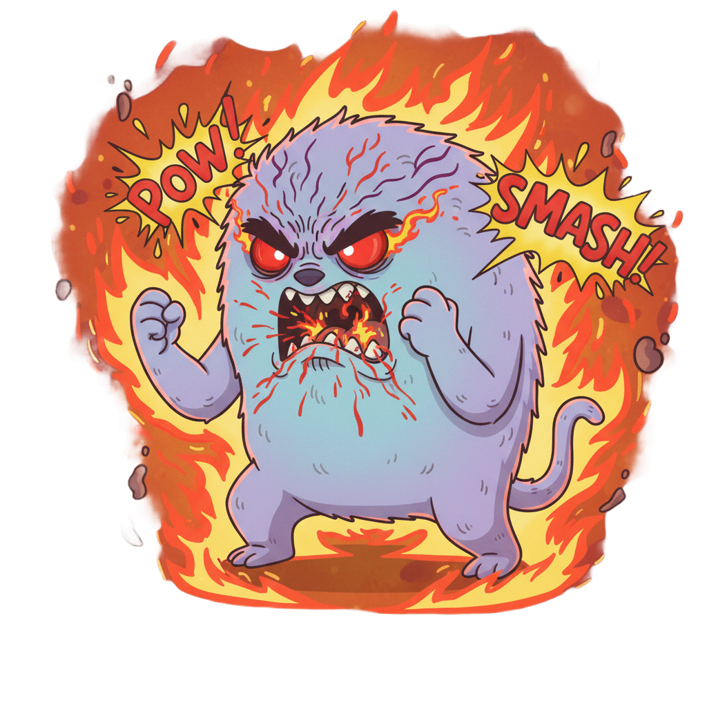 Stressed Corty Mascot